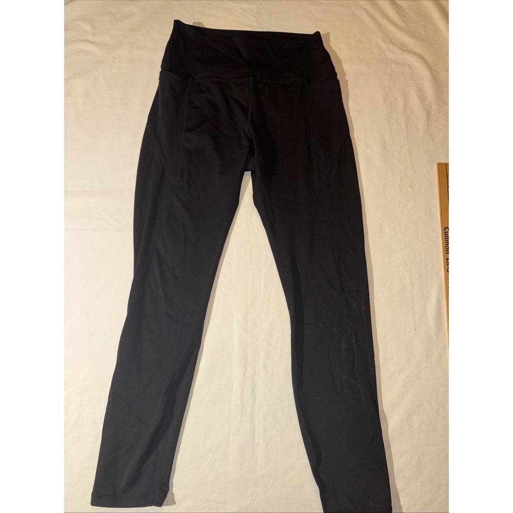 Love‎ Tree High Waisted Black Workout Leggings Size Small Side Pockets